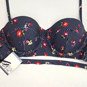 Playful Promises Polka Dot Bikini Top NWT Size 10